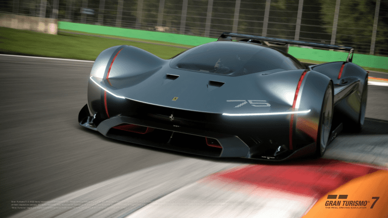El Ferrari Vision Gran Turismo llegó finalmente en la más reciente actualización de GT7